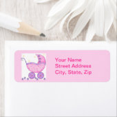 Pink Baby Buggy Carriage Shower individuell angepa (Insitu)