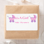 Pink Baby Buggy Es ist ein Mädchenduschenname (Insitu)