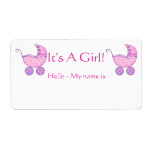 Pink Baby Buggy Es ist ein Mädchenduschenname