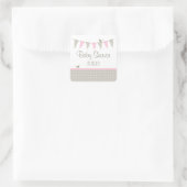 Pink Baby Bunting Quadratischer Aufkleber (Tasche)