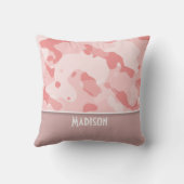 Pink-Baby-Camouflage; Personalisiert Kissen (Rückseite)