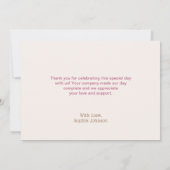 Pink Baby Carriage Baby Dusche Dankeskarte (Rückseite)