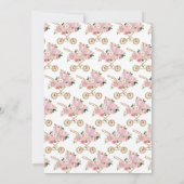 Pink Baby Carriage Baby Dusche Einladung (Rückseite)