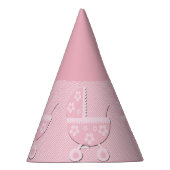 Pink Baby Carriage Baby Shooting Party Hat Partyhütchen (Rechts)