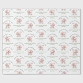 Pink Baby Carriage Personalisiert Baby Shooter Geschenkpapier (Flach)