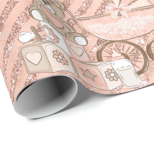 Pink Baby Carriers Geschenkpapier (Rolleneckpunkt)