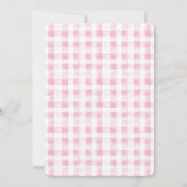 Pink Baby Clothesline Niedlich Rustic Girl Baby Du Einladung (Rückseite)