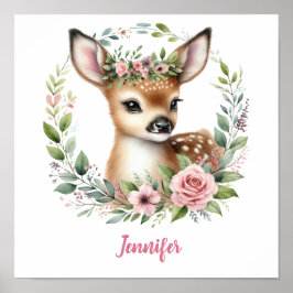 Pink Baby Death mit Blumenreath Poster