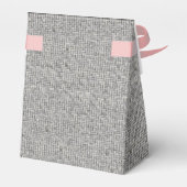 Pink Baby Deer & Grau Zickzack/Burlap Fevor Box Geschenkschachtel (Rückseite)