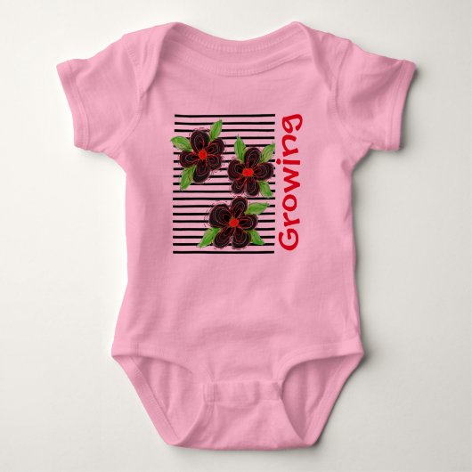 Pink Baby Designer Outfit Baby Strampler (Vorderseite)