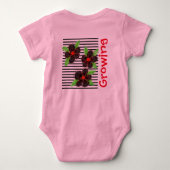 Pink Baby Designer Outfit Baby Strampler (Rückseite)