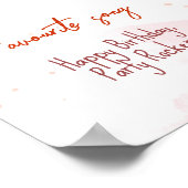 Pink Baby Dinosaurier erster Geburtstag Meilenstei Poster (Ecke)