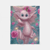 Pink Baby Dragon Fleecedecke (Vorderseite)