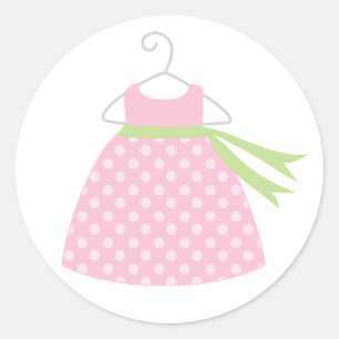 Pink Baby Dress Baby Shooting Stickers