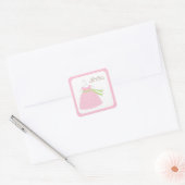 Pink Baby Dress Quadratischer Aufkleber (Umschlag)