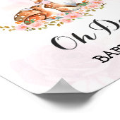 Pink Baby Dusche Aquarell Cloud Rosen Empfang Poster (Ecke)