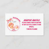 Pink Baby Dusche, Baby Girl Dusche Begleitkarte (Vorderseite)