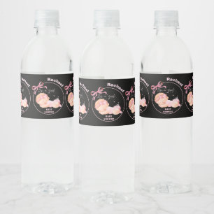 Pink Baby Dusche, Baby Girl Dusche Wasserflaschenetikett