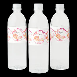 Pink Baby Dusche, Baby Girl Dusche Wasserflaschenetikett