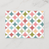 Pink Baby Dusche Buchsteckkarte für Mädchen Begleitkarte (Rückseite)