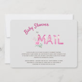 Pink Baby Dusche by Mail für Mädchen Einladung (Vorderseite)