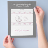 Pink Baby Dusche Candy Bar Wrapper Flyer (Hand)