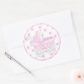 Pink Baby Dusche Cupcake Toppers Stickers (Umschlag)