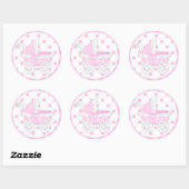 Pink Baby Dusche Cupcake Toppers Stickers (Blatt)