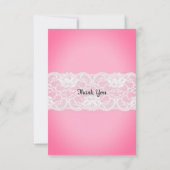 Pink Baby Dusche Dankeskarte (Rückseite)