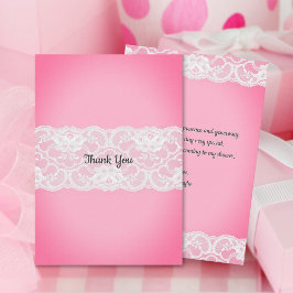 Pink Baby Dusche Dankeskarte