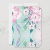 Pink Baby Dusche Einladung (Rückseite)