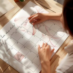 Pink Baby Dusche Fälligkeitsdatum Ratschläge Spiel Poster