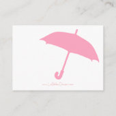 Pink Baby Dusche Silhouette Windeln Raffle Tickets Begleitkarte (Rückseite)