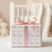 Pink Baby Dusche Umhängeblatt Geschenkpapier Set