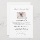 Pink Baby Dusche von Mail Virtual Long Distance Einladung (Vorne/Hinten)