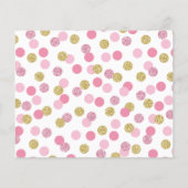 Pink Baby Dusche Wie groß ist Mama's Bauchspiel (Rückseite)