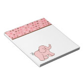 Pink Baby Elephant Notepad Notizblock (angewinkelt)