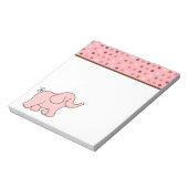 Pink Baby Elephant Notepad Notizblock (Rotiert)