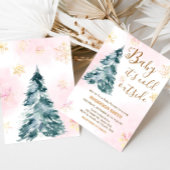 Pink Baby Es ist kalt draußen Babydusche Einladung