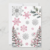 Pink Baby Es ist kalt draußen Babydusche Einladung (Rückseite)