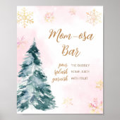Pink Baby Es ist kalt draußen Mama Osa Bar Poster (Vorne)