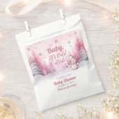 Pink Baby Es ist kalte Outside Snow Girl Babydusch Geschenktütchen (Ausgeschnitten)