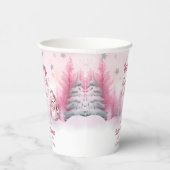 Pink Baby Es ist kalte Outside Snow Girl Babydusch Pappbecher (Rechts)