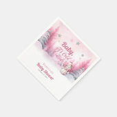 Pink Baby Es ist kalte Outside Snow Girl Babydusch Serviette (Ecke)