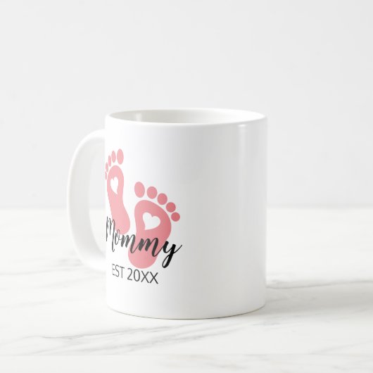 Pink Baby Feed Junge Mutter Baby Girl Kaffeetasse (Vorderseite Links)