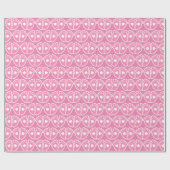 Pink Baby Feet and Hearts Pattern New Baby Girl Geschenkpapier (Flach)