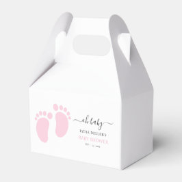 Pink Baby Feet Baby Shower Party, Girl Baby Shower Geschenkschachtel
