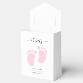 Pink Baby Feet Baby Shower Party, Girl Baby Shower Geschenkschachtel