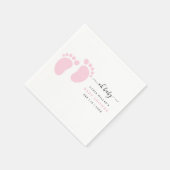 Pink Baby Feet Baby Shower Party, Girl Baby Shower Serviette (Ecke)
