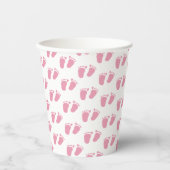 Pink Baby Feet Babydusche Pappbecher (Vorderseite)